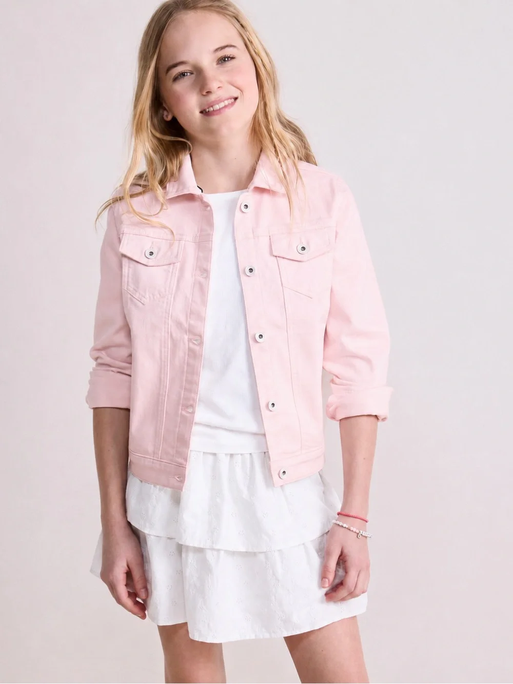 Vineyard Vines Pastel Pink Denim Jacket